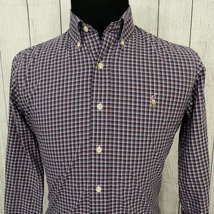 Ralph Lauren Men's Medium Multicolor Slim Fit Stretch Cotton Button-Front Shirt